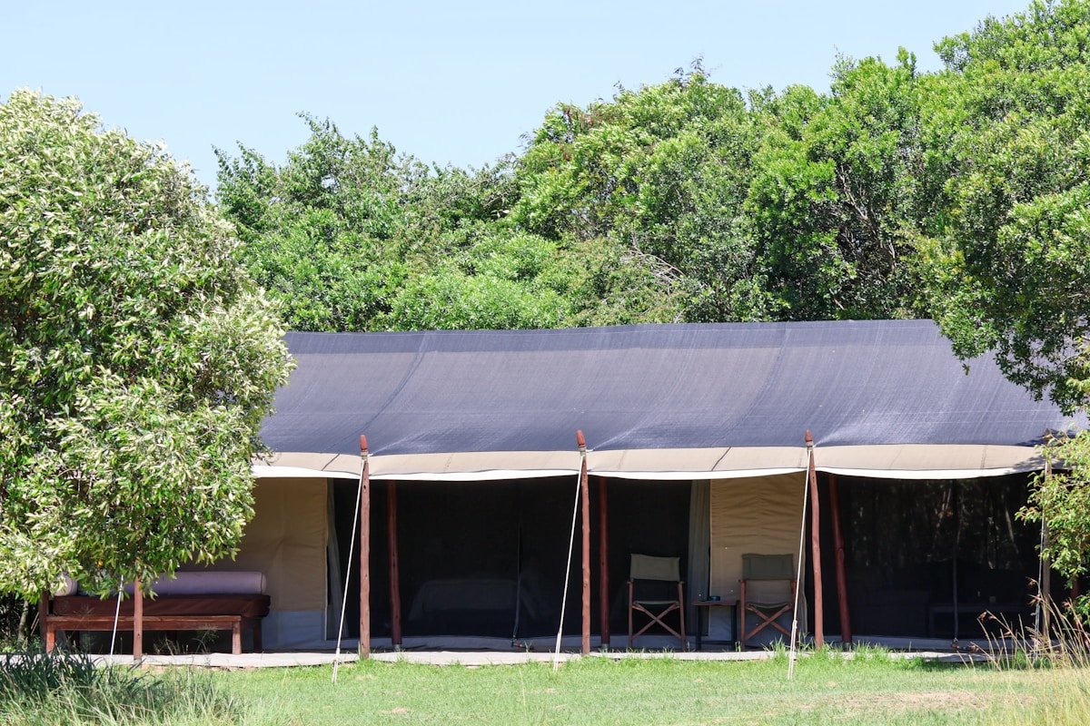 Safari tent in African bush, Zimbabwe accommodation